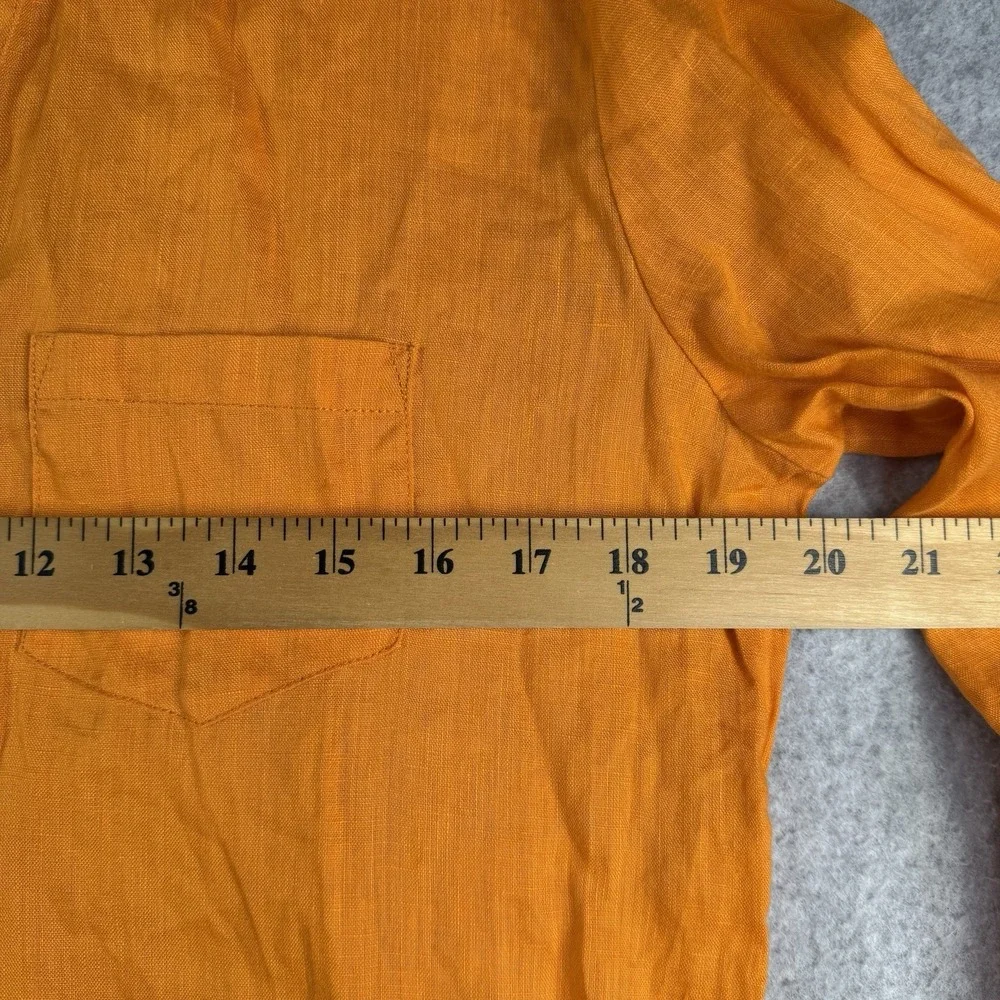 Hiho Tortola Linen Shirt Dress Womens Medium Button Up Boho Beachy Vacation READ - Picture 6 of 14